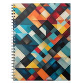 Vetgedrukte Abstracte geometrische patroonkunst Notitieboek (Voorkant)