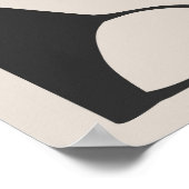 Vetgedrukte Abstracte geometrische zwart-wit kunst Poster (Hoek)