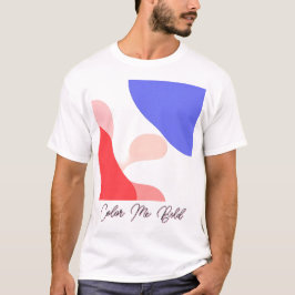 Vetgedrukte Abstracte kleurensplash T-shirt