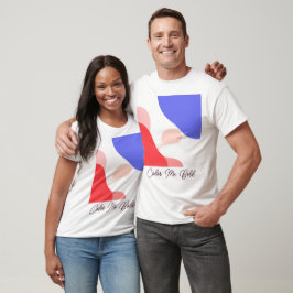 Vetgedrukte Abstracte kleurensplash T-shirt