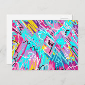 Vetgedrukte Abstracte kunst Briefkaart (Voorkant / Achterkant)