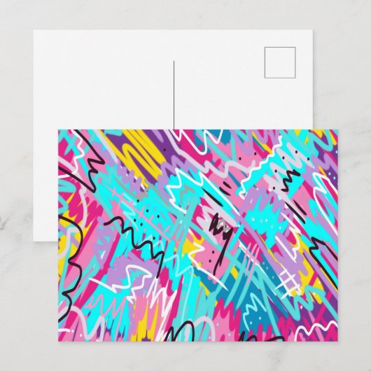 Vetgedrukte Abstracte kunst Briefkaart (Voorkant / Achterkant)