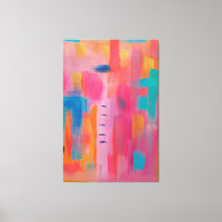 Vetgedrukte Abstracte kunst in Pinks en Blues