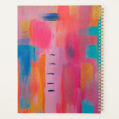 Vetgedrukte Abstracte kunst in Pinks en Blues Planner (Achterkant)