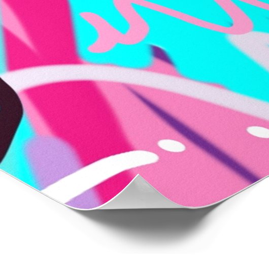 Vetgedrukte Abstracte kunst Poster (Hoek)