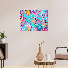 Vetgedrukte Abstracte kunst Poster