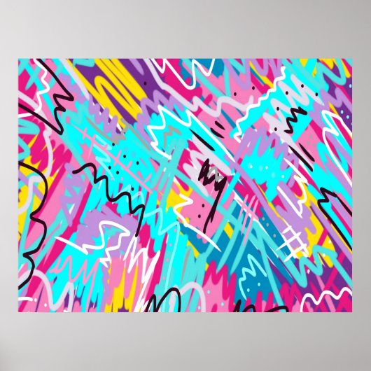 Vetgedrukte Abstracte kunst Poster (Voorkant)