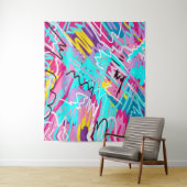Vetgedrukte Abstracte kunst Wandkleed (In situ)