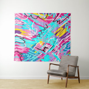 Vetgedrukte Abstracte kunst Wandkleed