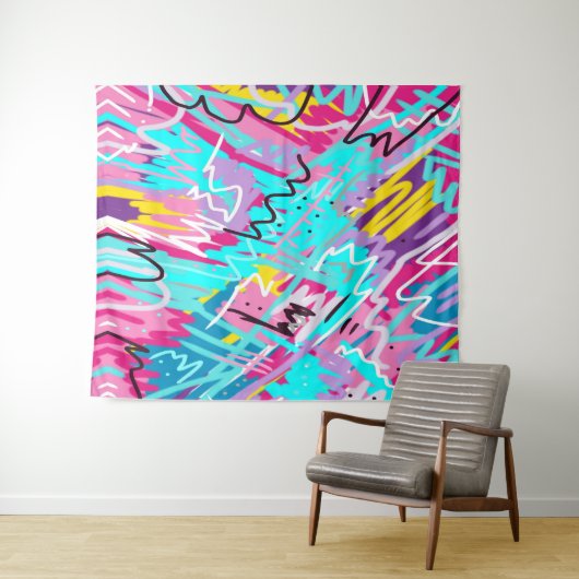 Vetgedrukte Abstracte kunst Wandkleed (In Situ (horizontaal))