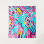 Vetgedrukte Abstracte kunst Wandkleed (Voorkant)
