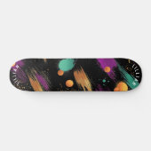 Vetgedrukte Abstracte penseelstreek met hedendaags Persoonlijk Skateboard (Horizontaal)