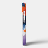 Vetgedrukte Abstracte Waterverf Splash iPhone Case (Achterkant / Links)