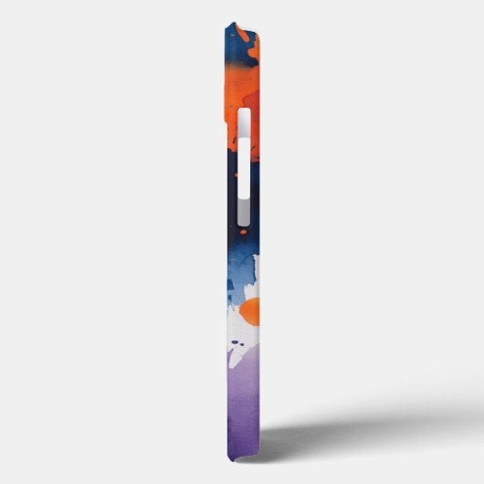 Vetgedrukte Abstracte Waterverf Splash iPhone Case (Achterkant / Links)