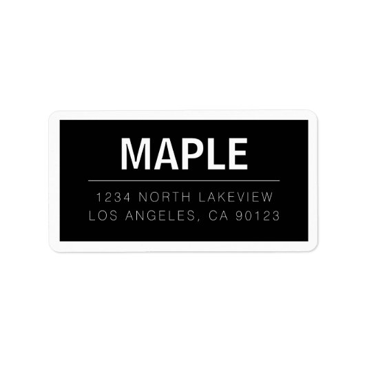 Vetgedrukte achternaam of handelsmerk | Tekst met Etiket (Voorkant)