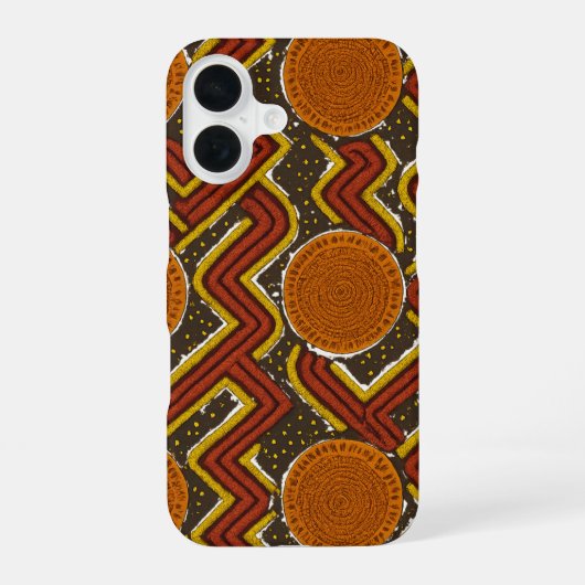 Vetgedrukte Afrikaanse print iPhone 16 Hoesje (Achterkant)