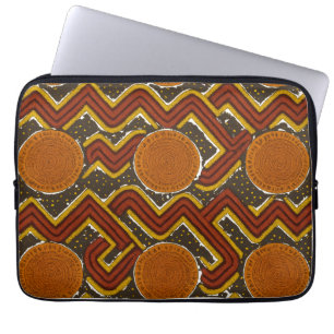 Vetgedrukte Afrikaanse print Laptop Sleeve
