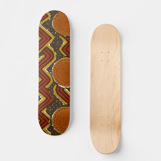 Vetgedrukte Afrikaanse print Persoonlijk Skateboard (Voorkant)