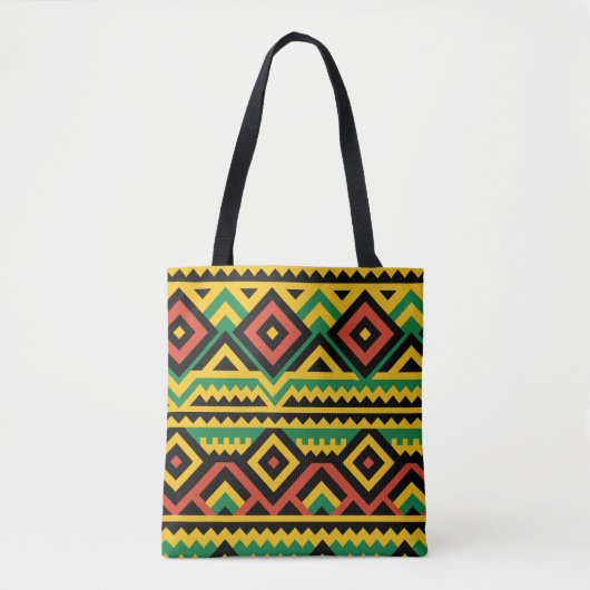 Vetgedrukte Afrikaanse print Tote Bag (Voorkant)