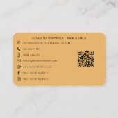 Vetgedrukte Afro-Amerikaanse Nail Salon Design Visitekaartje (Achterkant)