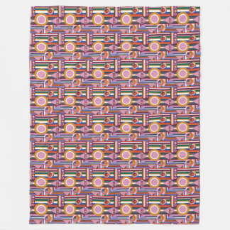 Vetgedrukte avant-garde retro geometrische fleece deken