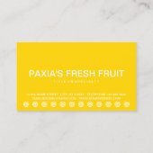 vetgedrukte banaan - klantenloyaliteitsponskaart klantenkaartje (Achterkant)