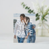Vetgedrukte bedekking Save the date Briefkaart (Staand voorkant)