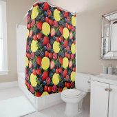 Vetgedrukte bessen & citrus douchegordijn (In situ)