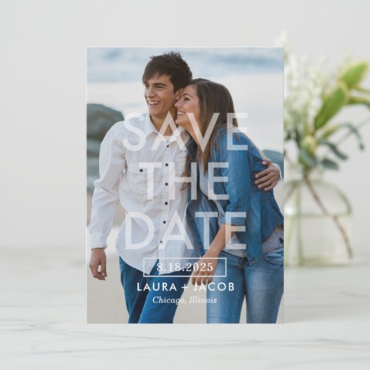 Vetgedrukte bewerkbare kleur bewaar de Kaart Datum (Staand voorkant)