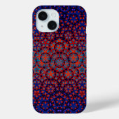 Vetgedrukte blauwe en rode patroon iPhone / iPad c Case-Mate iPhone Case (Achterkant)