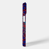 Vetgedrukte blauwe en rode patroon iPhone / iPad c Case-Mate iPhone Case (Achterkant / Rechts)