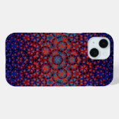 Vetgedrukte blauwe en rode patroon iPhone / iPad c Case-Mate iPhone Case (Achterkant (horizontaal))