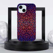 Vetgedrukte blauwe en rode patroon iPhone / iPad c Case-Mate iPhone Case