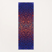 Vetgedrukte blauwe en rode patroon yoga mat (Voorkant)