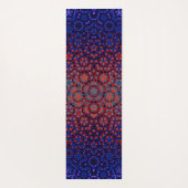 Vetgedrukte blauwe en rode patroon yoga mat (Achterkant)