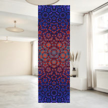 Vetgedrukte blauwe en rode patroon yoga mat