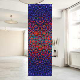 Vetgedrukte blauwe en rode patroon yoga mat