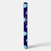 Vetgedrukte blauwe stippen Case-Mate iPhone case (Achterkant / Links)