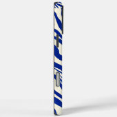 Vetgedrukte blauwe zebraprint: modern minimalistis Case-Mate iPhone case (Achterkant / Rechts)