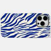 Vetgedrukte blauwe zebraprint: modern minimalistis Case-Mate iPhone case (Achterkant (horizontaal))