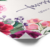 Vetgedrukte Bloemen Favorieten Trouwen Poster (Hoek)