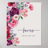 Vetgedrukte Bloemen Favorieten Trouwen Poster (Voorkant)