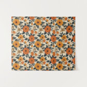 Vetgedrukte bloemen geometrie achtergrond wandkleed (Voorkant (horizontaal))