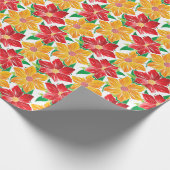 Vetgedrukte bloemen inpakpapier (Hoek)