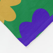Vetgedrukte  Bloemen Levendig Groen Speelse Bloeme Fleece Deken (Hoek)