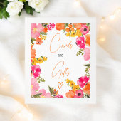 Vetgedrukte bloemen script kaarten geschenken vrij poster