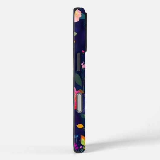 Vetgedrukte bloemenpenseelstreken Case-Mate iPhone case (Achterkant / Rechts)