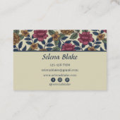 Vetgedrukte bloemige elegantie | Stijlvol Modern Visitekaartje (Achterkant)
