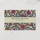 Vetgedrukte bloemige elegantie | Stijlvol Modern Visitekaartje (Voorkant)