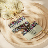 Vetgedrukte bloemige elegantie | Stijlvol Modern Visitekaartje